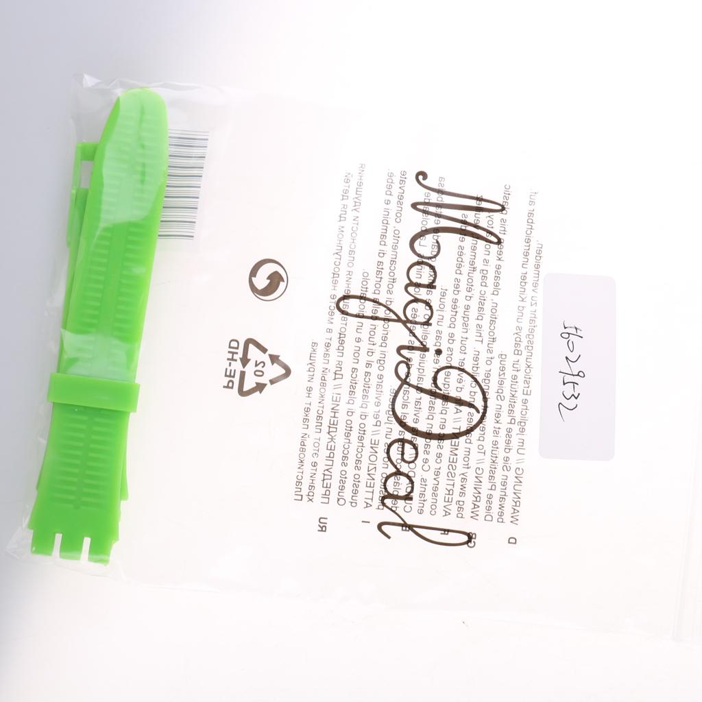 19mm Silicone Rubber Replacement Watch Bands Waterproof LawnGreen