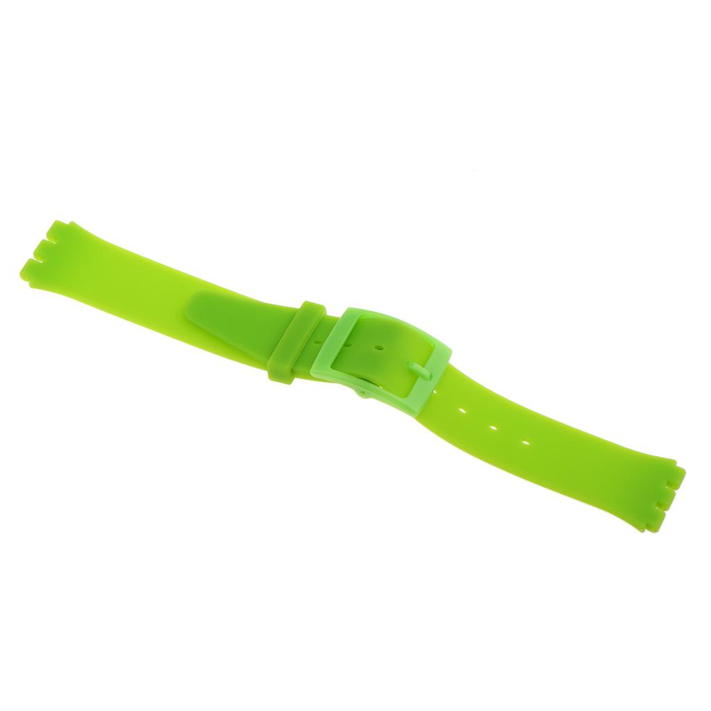 16mm Silicone Waterproof Watchband Strap Deployment Clasp Cyan