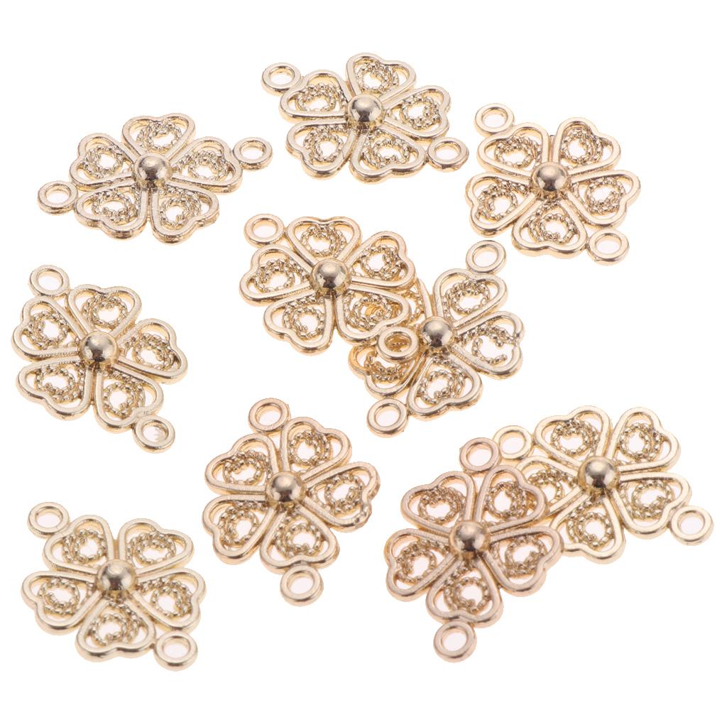 10pcs Ethnic Tribe Earring Necklace Bracelet Connector DIY Flower 3