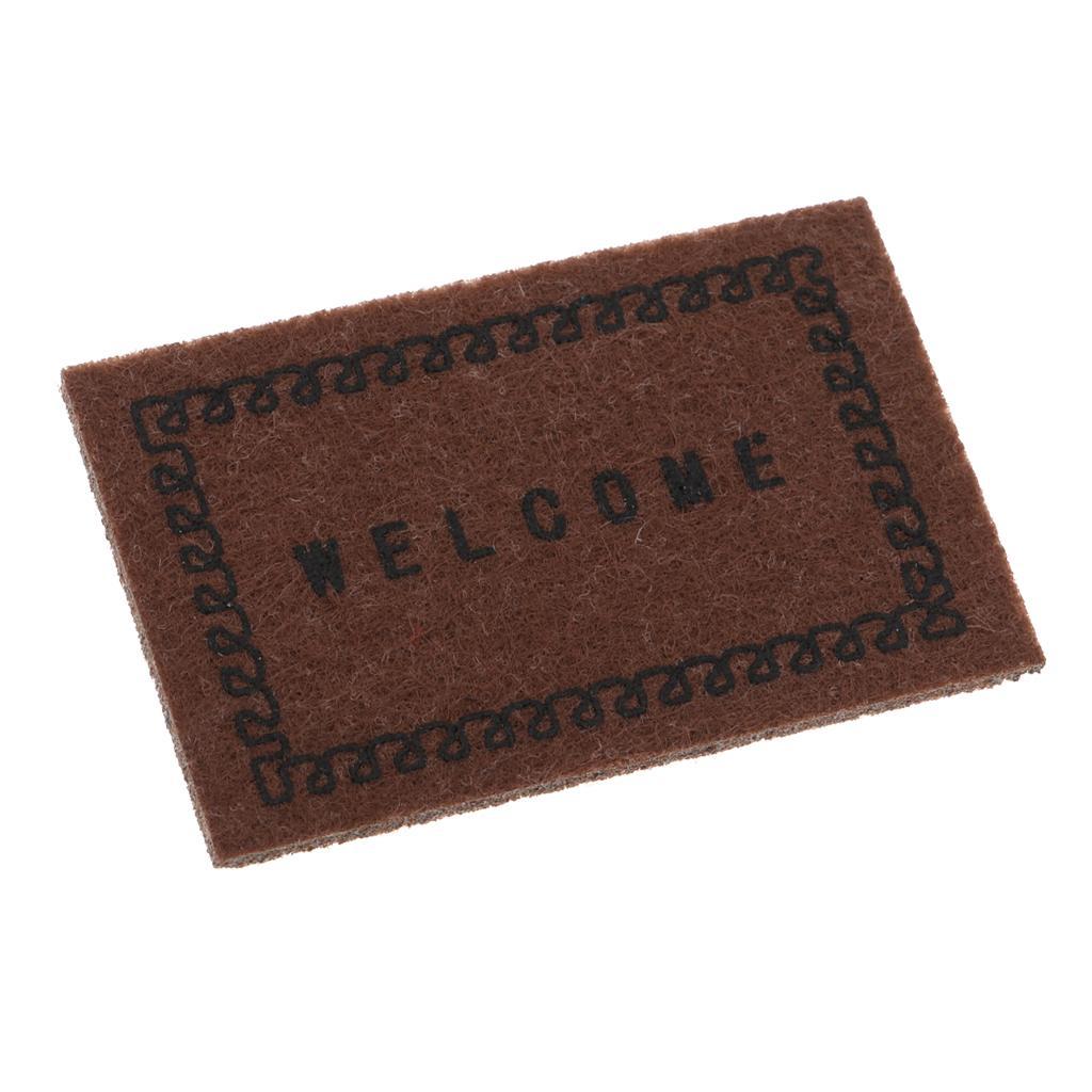 Miniature Welcome Mat Front Door Carpet for 1//12 Scale Dollhouse Accessories