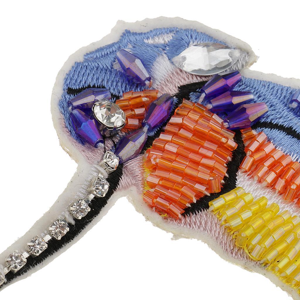 Rhinestone Embroidered Iron On Fancy Dress Sew On Patches Badges Transfers