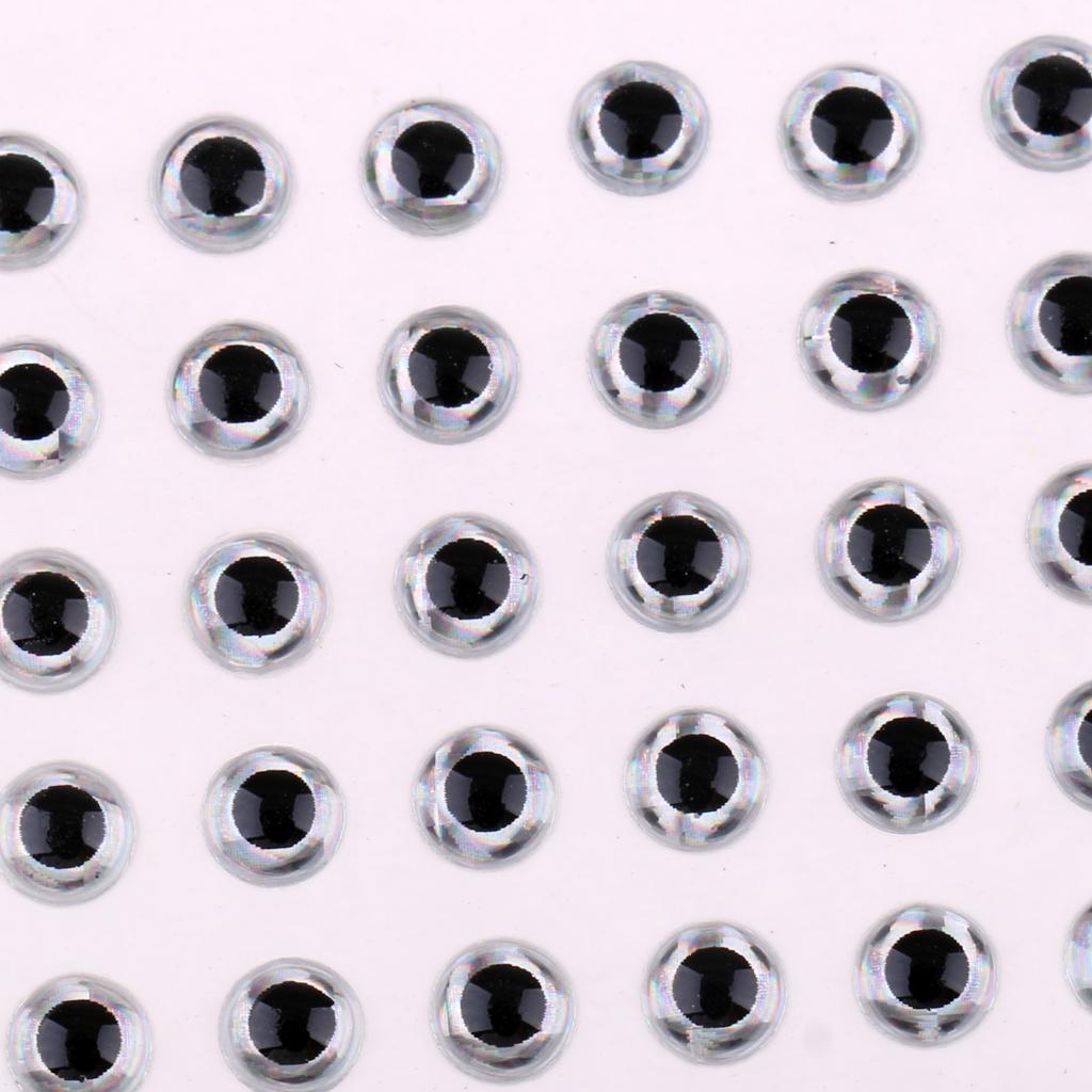 100pcs 4mm Fishing Lure Eyes 3D Holographic Eyes 3D Fish Eyes for Lures 
