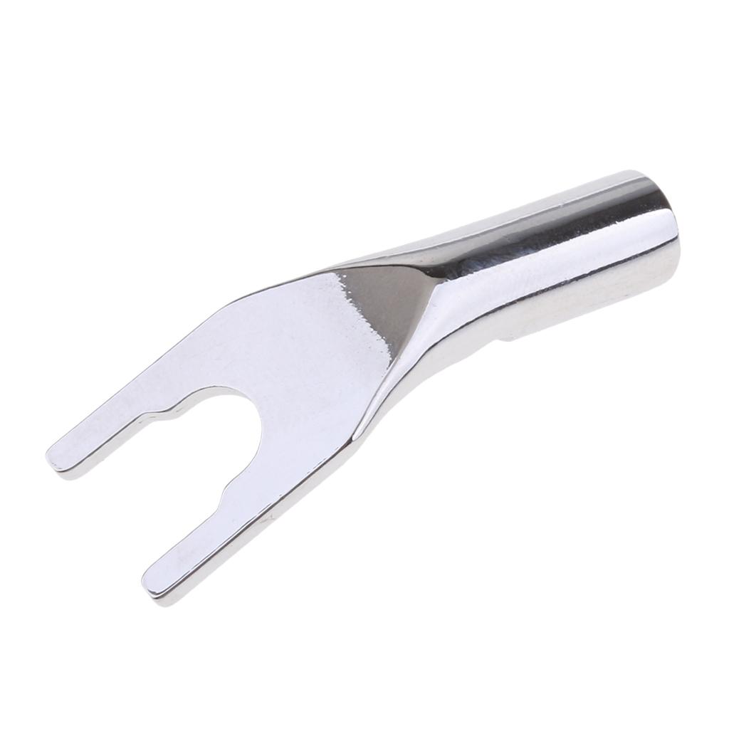 Banana plug Y U Fork Brass Speaker Plug Connector silver