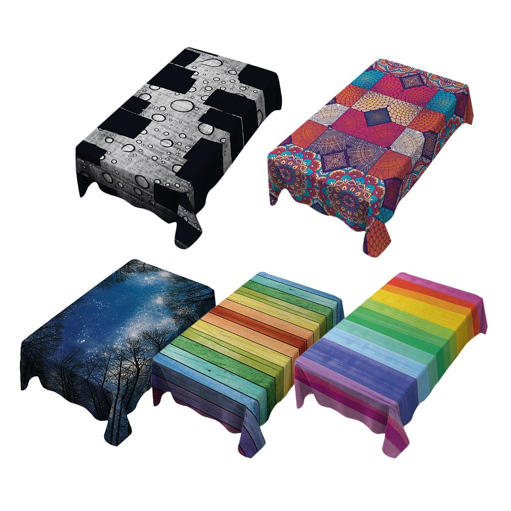 Decorative Polyester Tablecloth for Outdoor Camping,Rectangular,60-120inch