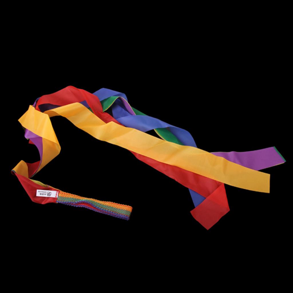 12pcs Hand Held Dance Rainbow Ribbon Toys for Children