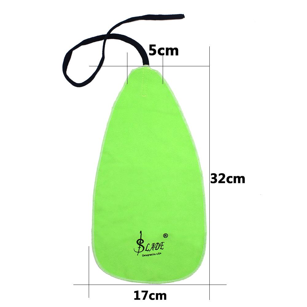 LADE Cleaning Cloth for Sax Flute Clarinet Wind Music Instrument Green