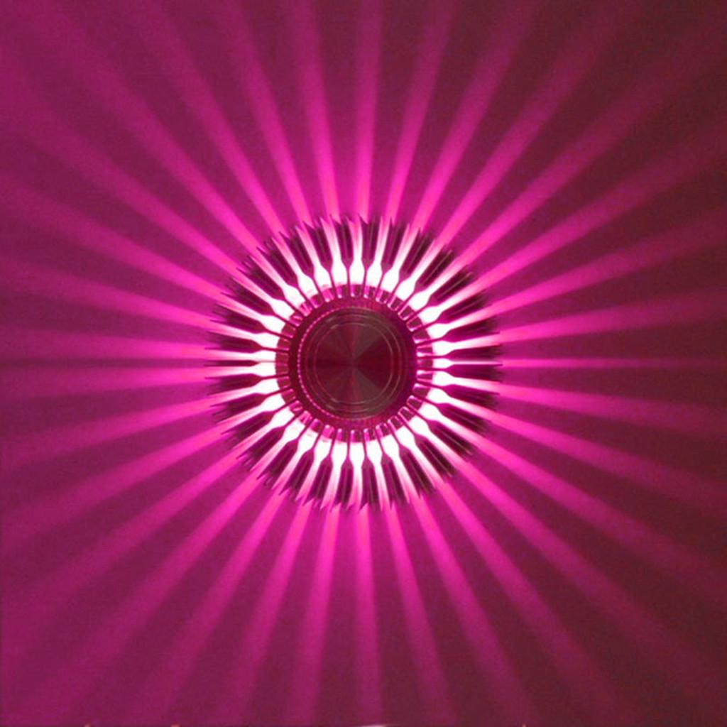 3W RGB LED Bright Wall Lamp Corridor Ceiling Fixture Night Spot Light Rosy