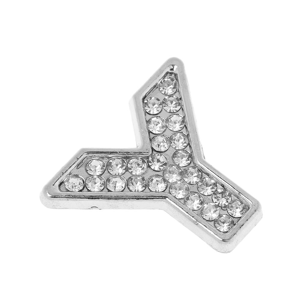 Rhinestone Diamante DIY Letter Y Alphabet 3D Car Badge Sticker Decal Emblem