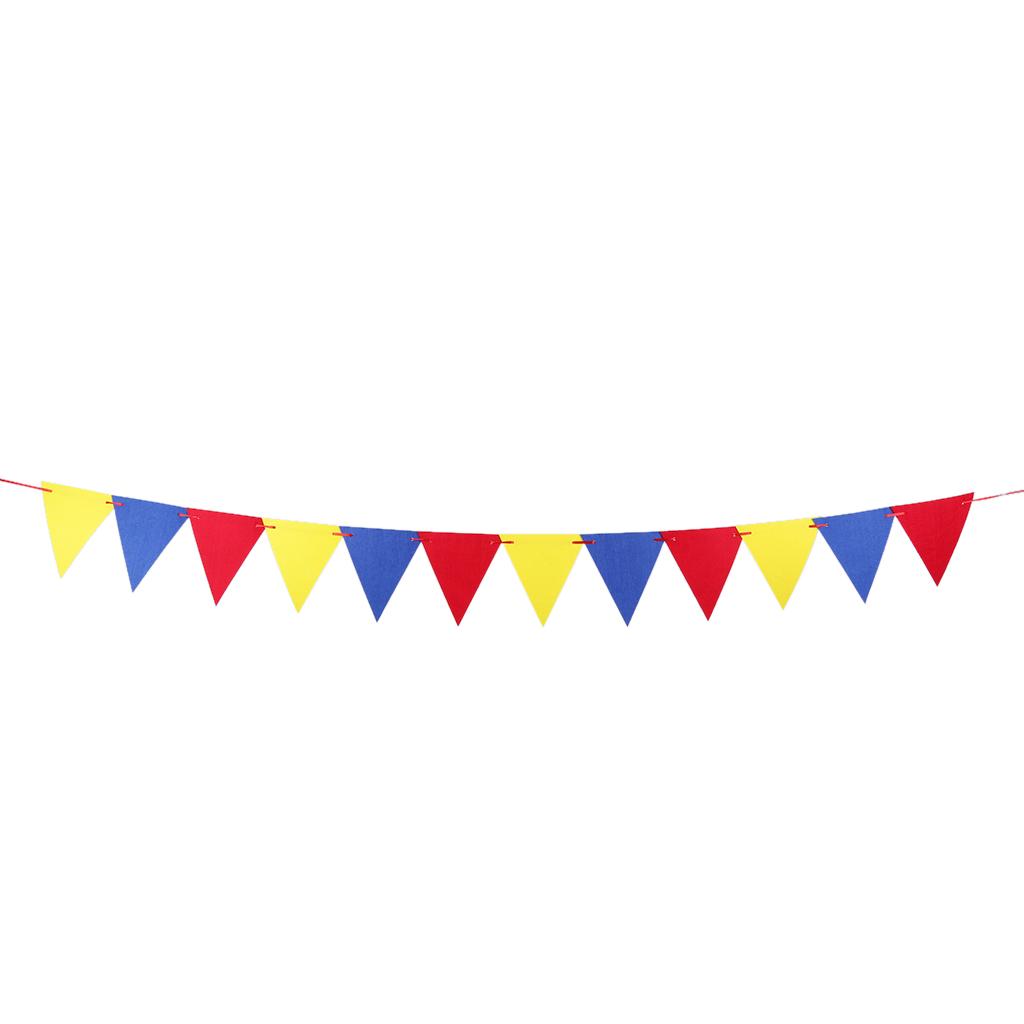 Felt Flags Bunting Garland Banner Party Hanging Decor Triangle Flags