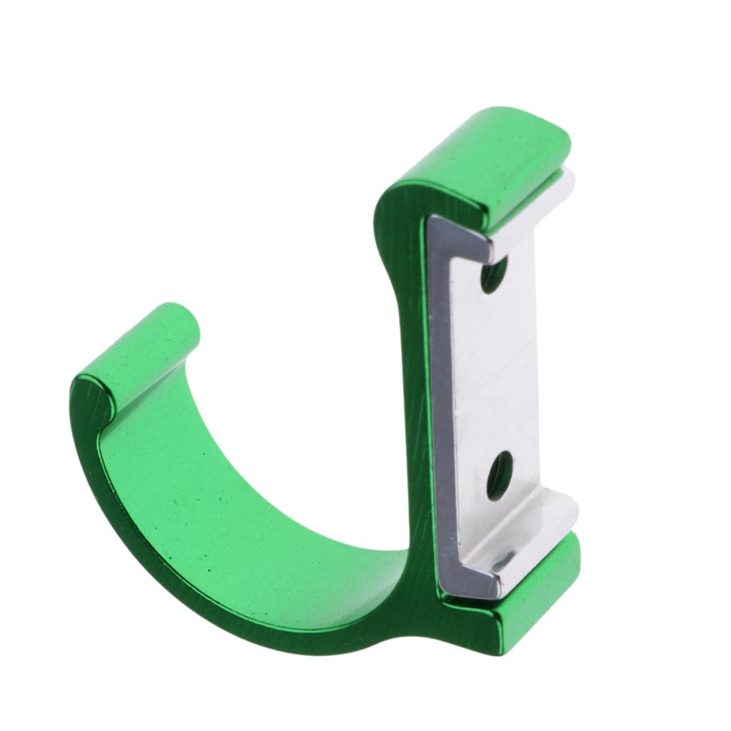 Space Aluminum Single Hook Wall Mounted Coat Clothes Robe Hanger Green