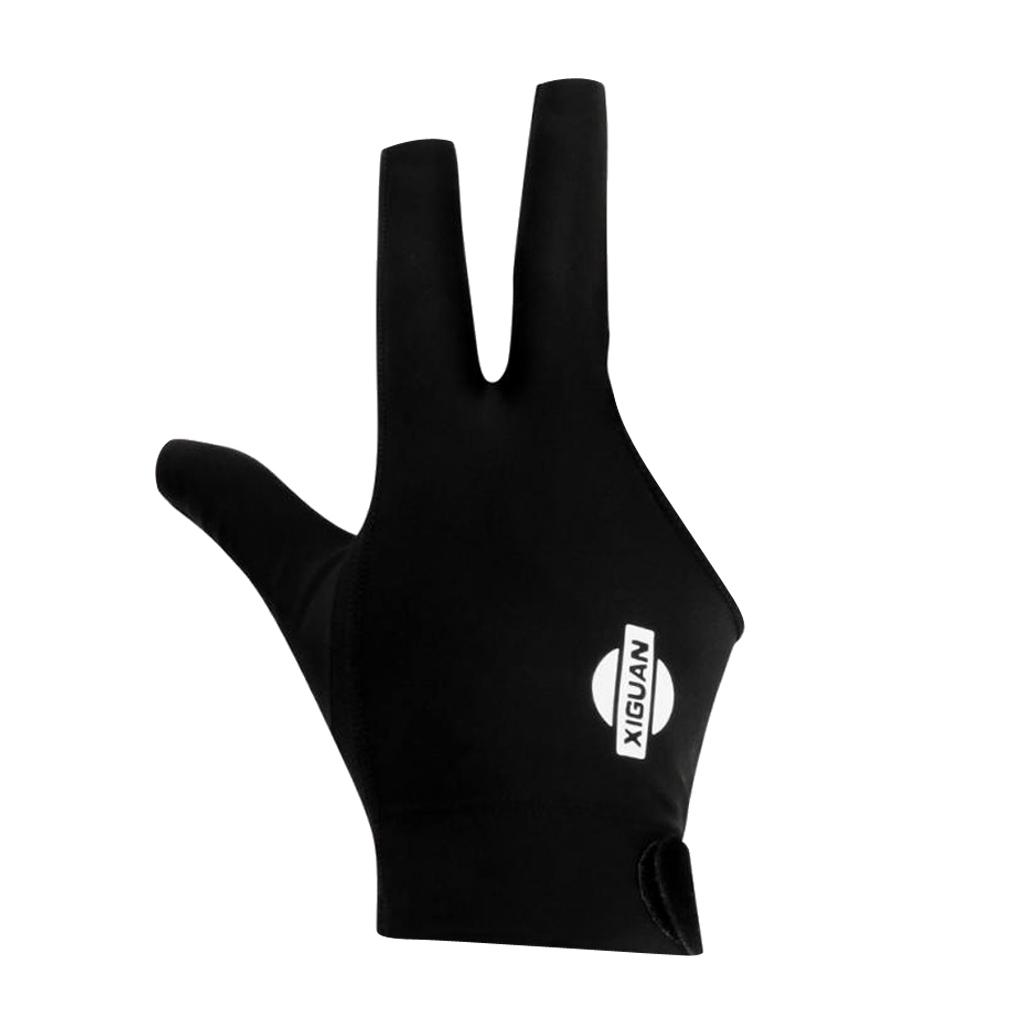 3-Finger Professional Elastic Right Hand Snooker Pool Billiard Glove Black