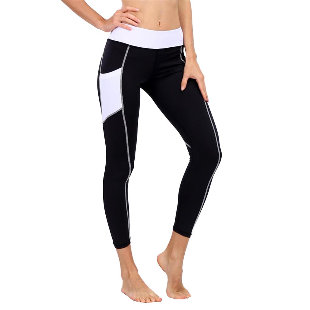 Women Yoga Fitness Running Leggings Gym Exercise Sports Pants Trousers M