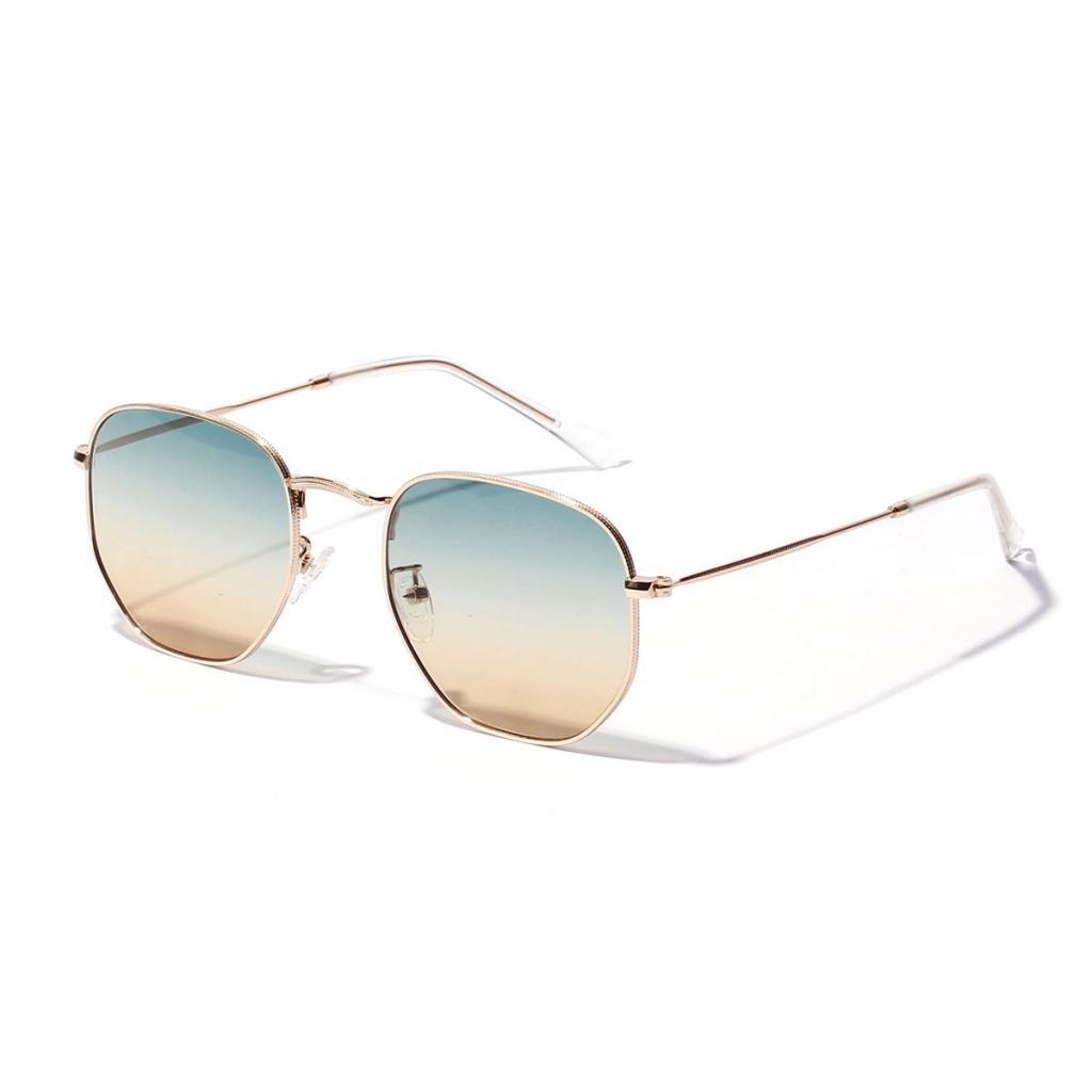 New Fashion Men Women/'s Square Metal Sunglasses Vintage Retro Mirror Glasses