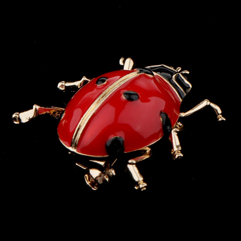 Enamel Ladybird Bug Insect Brooch Pin Womens Mens Fashion Jewellery Red