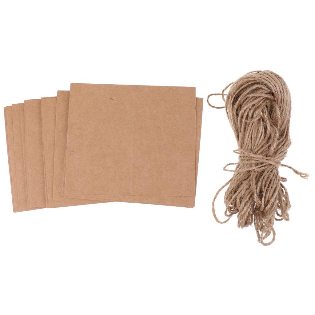 25 Vintage Kraft Paper Blank Place Name Card Wedding Table Card Party Supplies