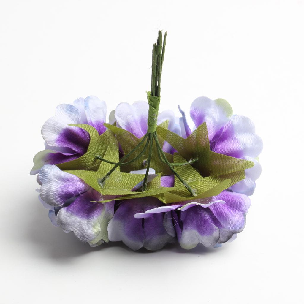6 Heads Open Rose Bouquet Premium Fake Silk Artificial Flowers Wedding Decor