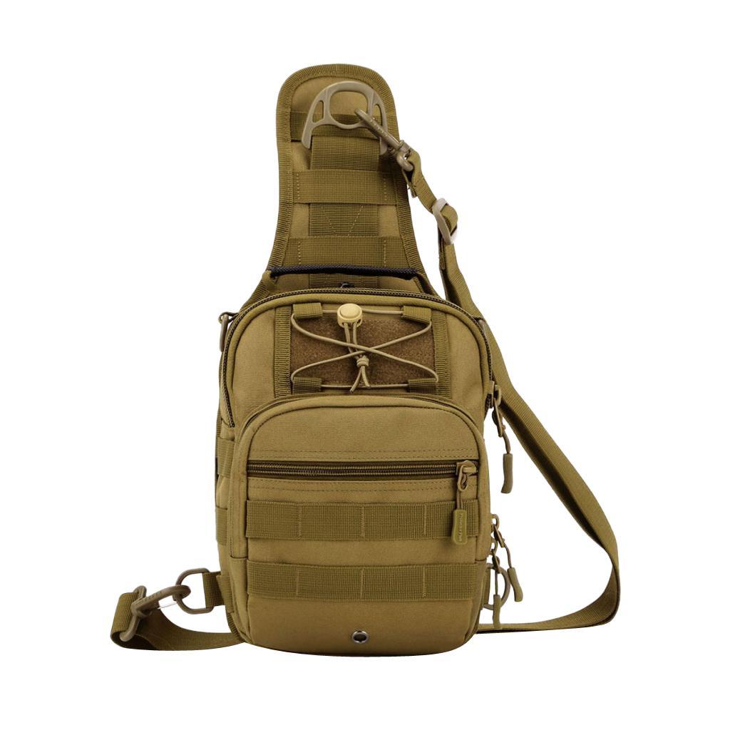Men Molle Tactical Sling Chest Bag Assault Pack Messenger Shoulder Bag Backpack