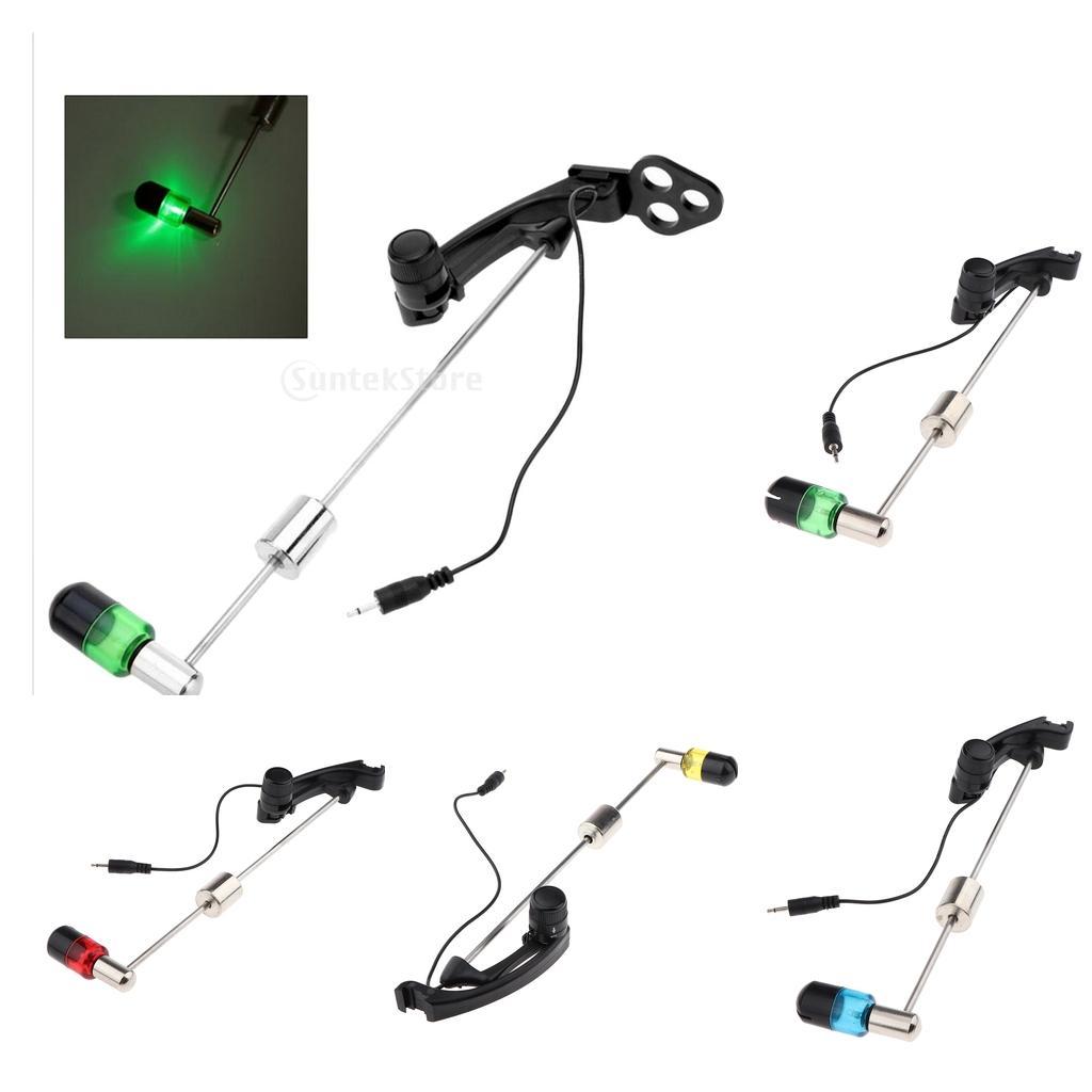 Day Night Fishing Bite Alarm Hanger LED Illuminated Indicator Strike Alert