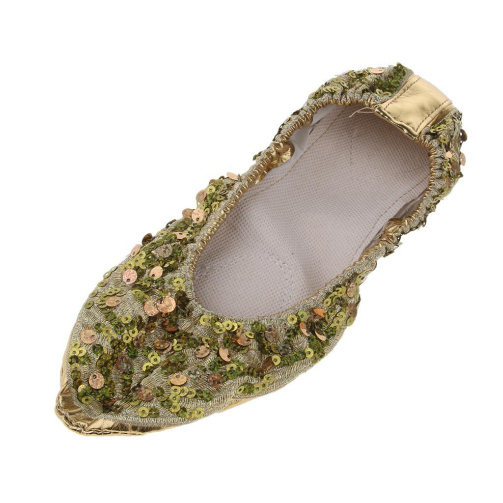 Frauen-Mädchen-Bauchtanz-Schuhe rutschfeste weiche Sohlen