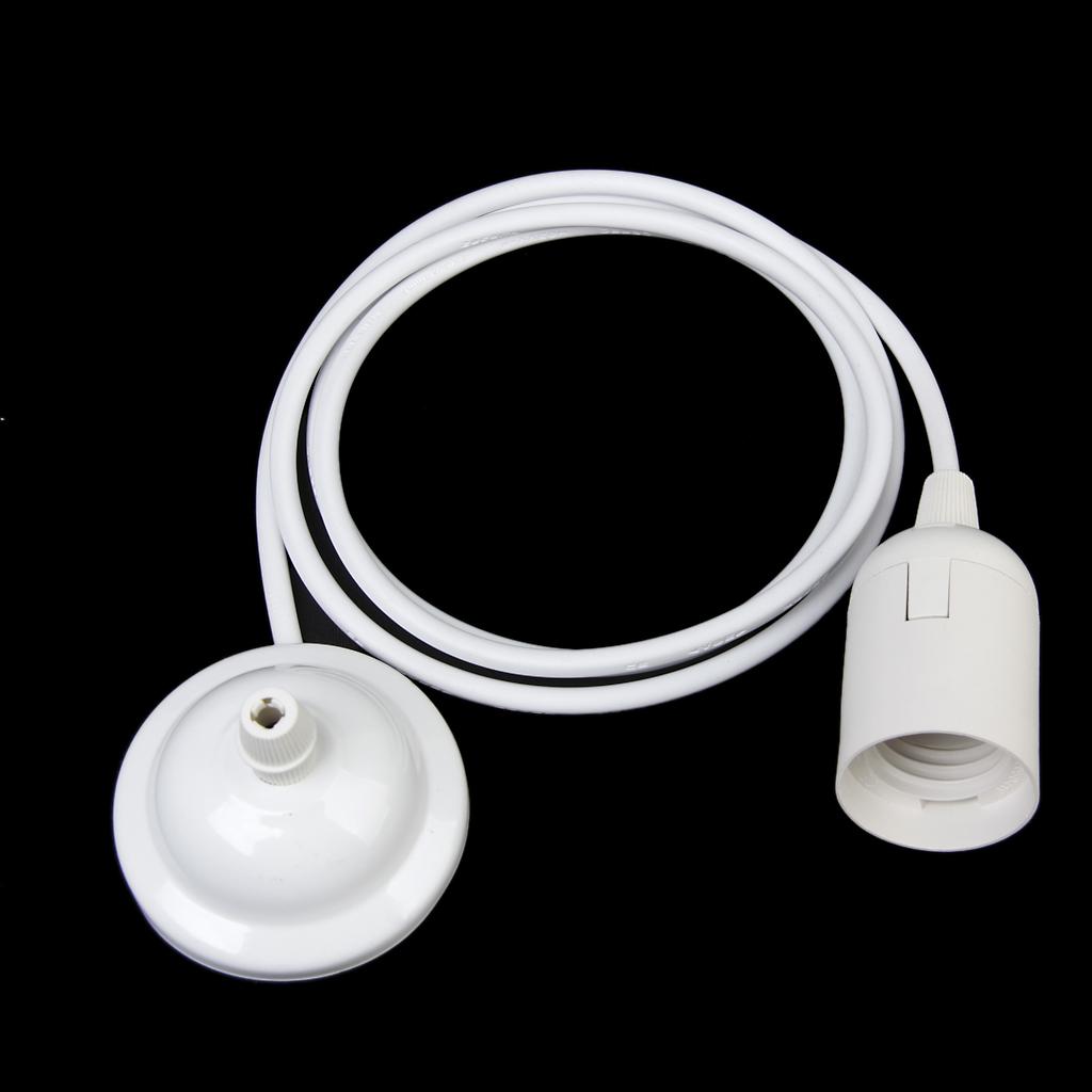 Ceiling Pendant E27 Bulb Lamp Holder with 1.5M Wire - White