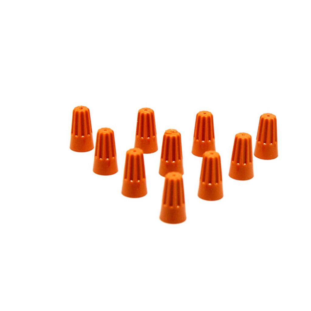 100 Pieces Electrical Wire Connector Twist-On Easy Screw On Type Caps Orange