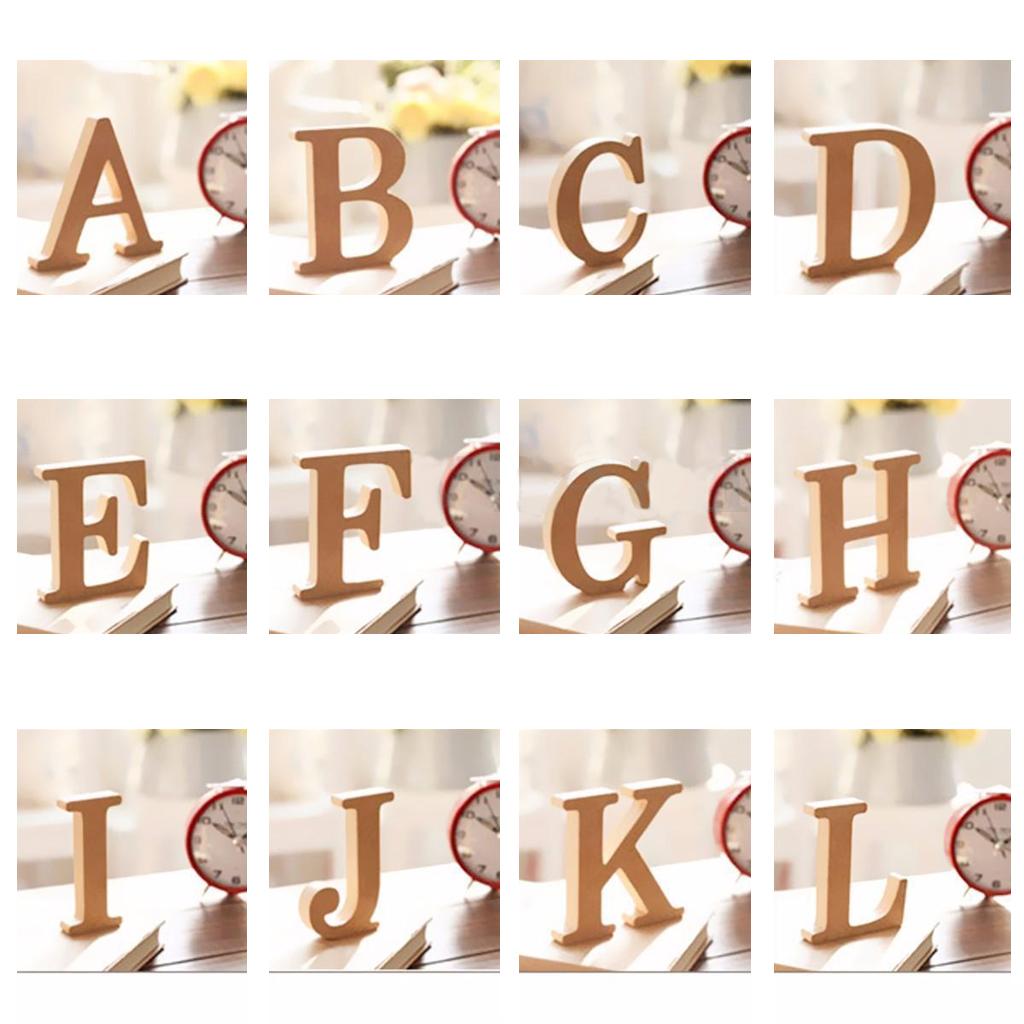 Wooden Alphabet Craft Letter Plaque Wall Hanging Wedding Nursery Decor L