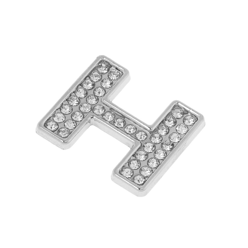 Rhinestone Diamante DIY Letter H Alphabet 3D Car Badge Sticker Decal Emblem