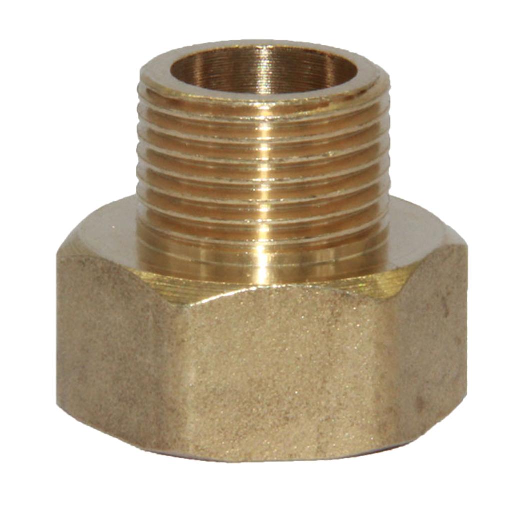 1/2-3/8 Inch Brass Barbed Double End Hose Pipe Fitting Threaded Connector