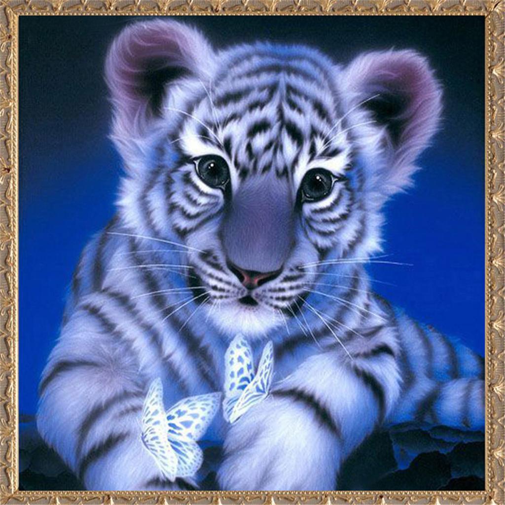 DIY 5D Diamond Embroidery Painting Cross Stitch Kit Oil paint Small Tiger 