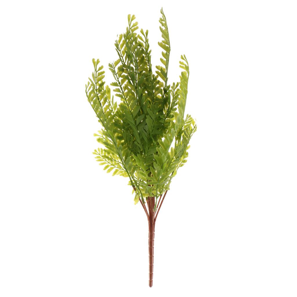 7 Branches Artificial Fern Grass Faux Plant Home Room DIY Floral Decor #2