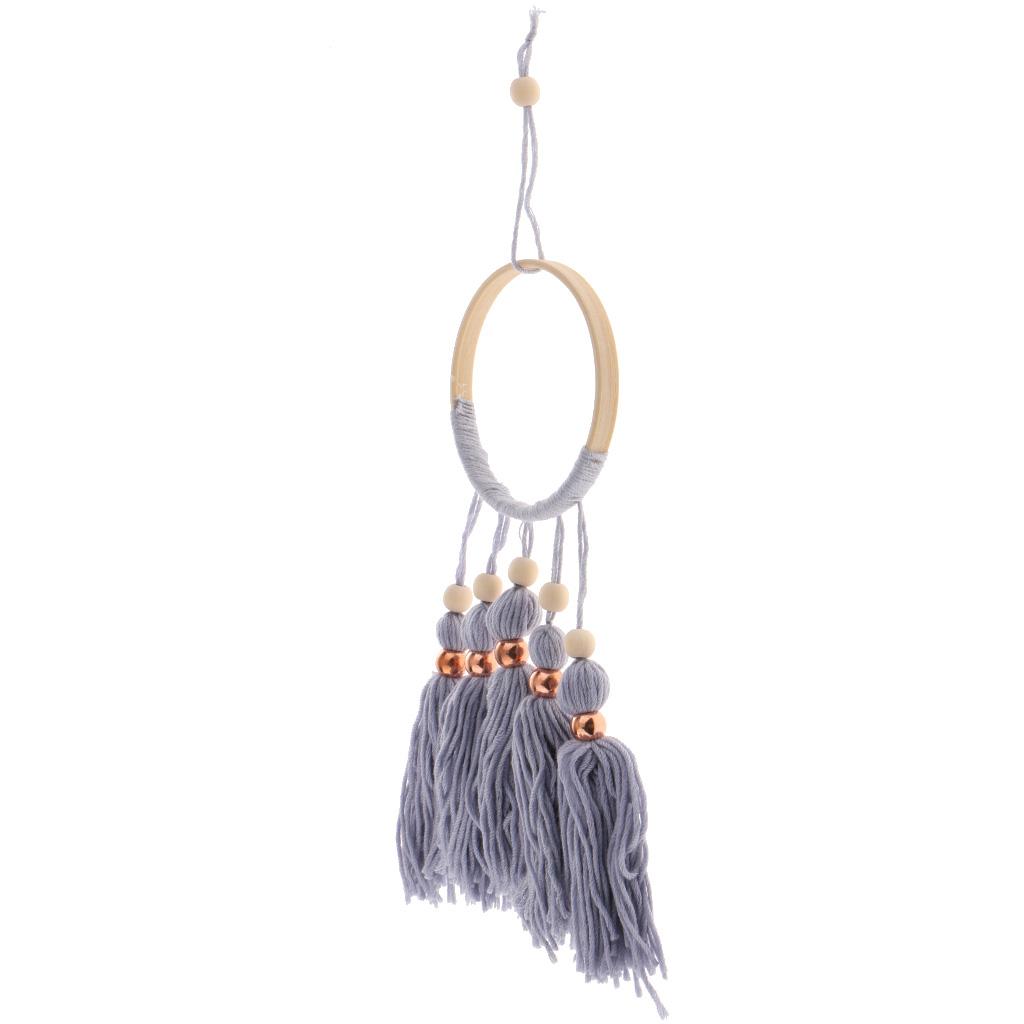 Nordic Style Home Ornaments Tassel Ring Children's Room Photography Gray