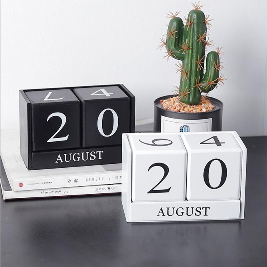 Ewiger Dauerkalender Kalender Bürokalender Holzwürfel