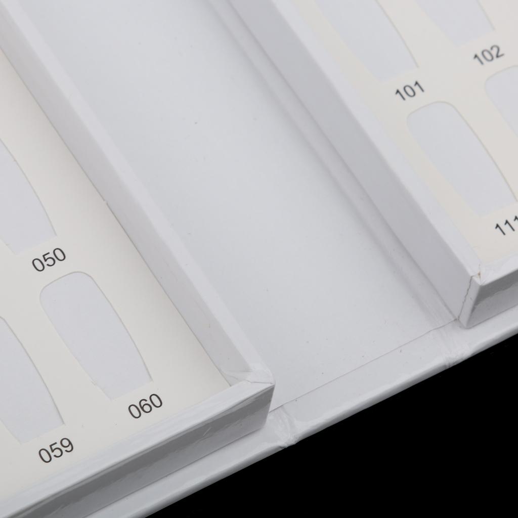 120 Colors Nail Tip Gel Polish Display Book Chart Nail Art Salon UV White