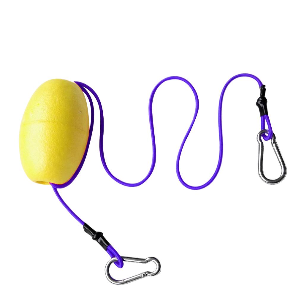 Kayak Tow Throw Line Floating Accessory Leash Yellow + Purple