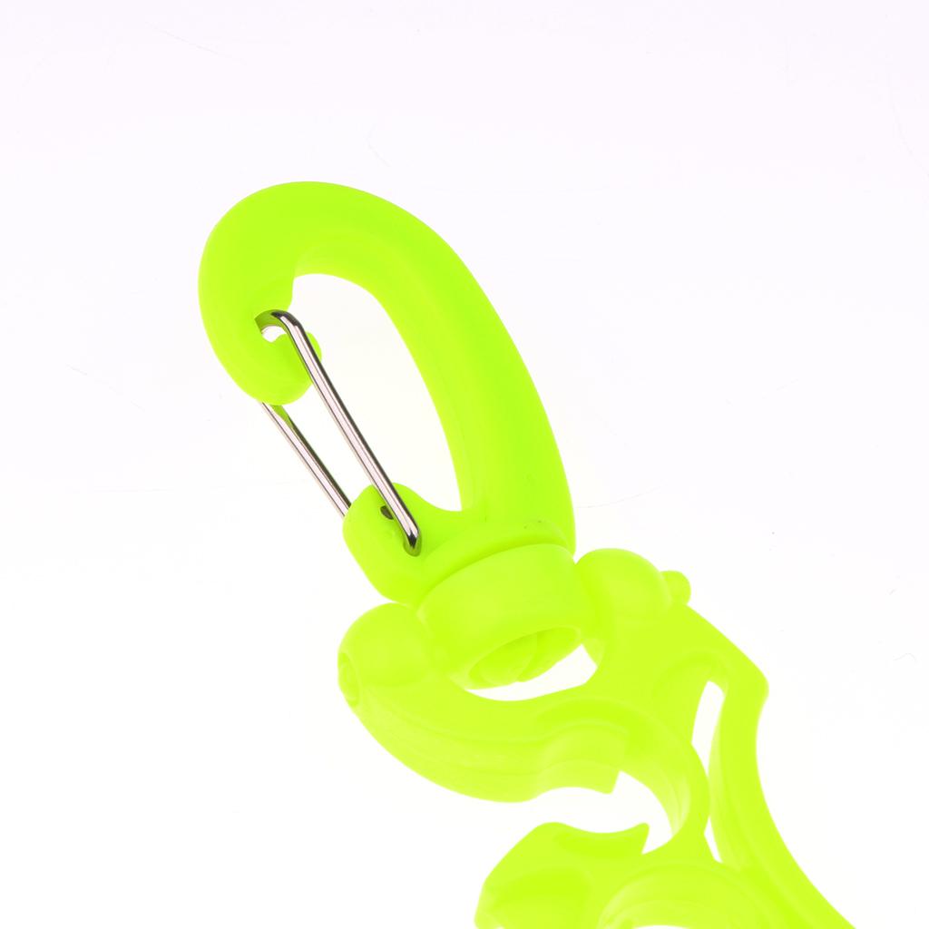 Scuba Diving Double BCD Hose Holder with Clip Yellow