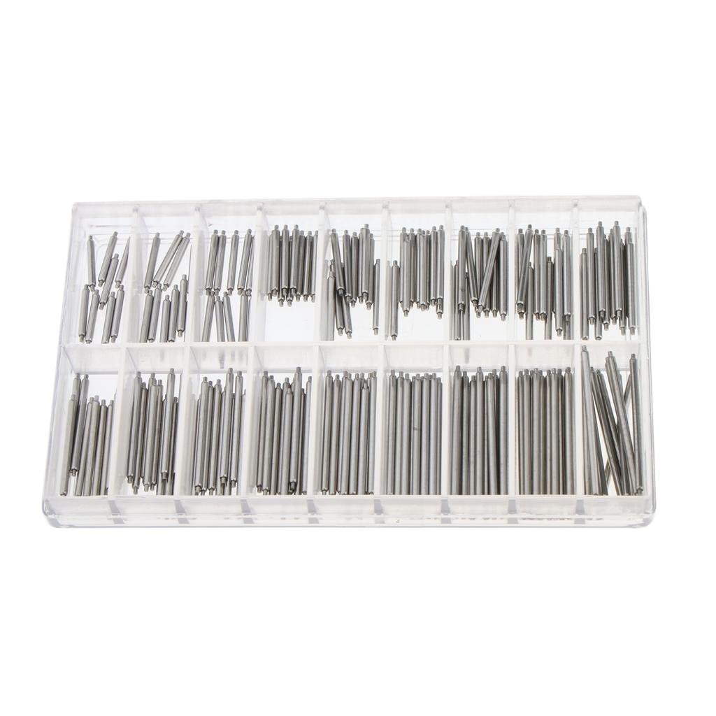 180pcs Stainless Steel Watch Band Spring Bars Strap Link Pins Watchmaker 