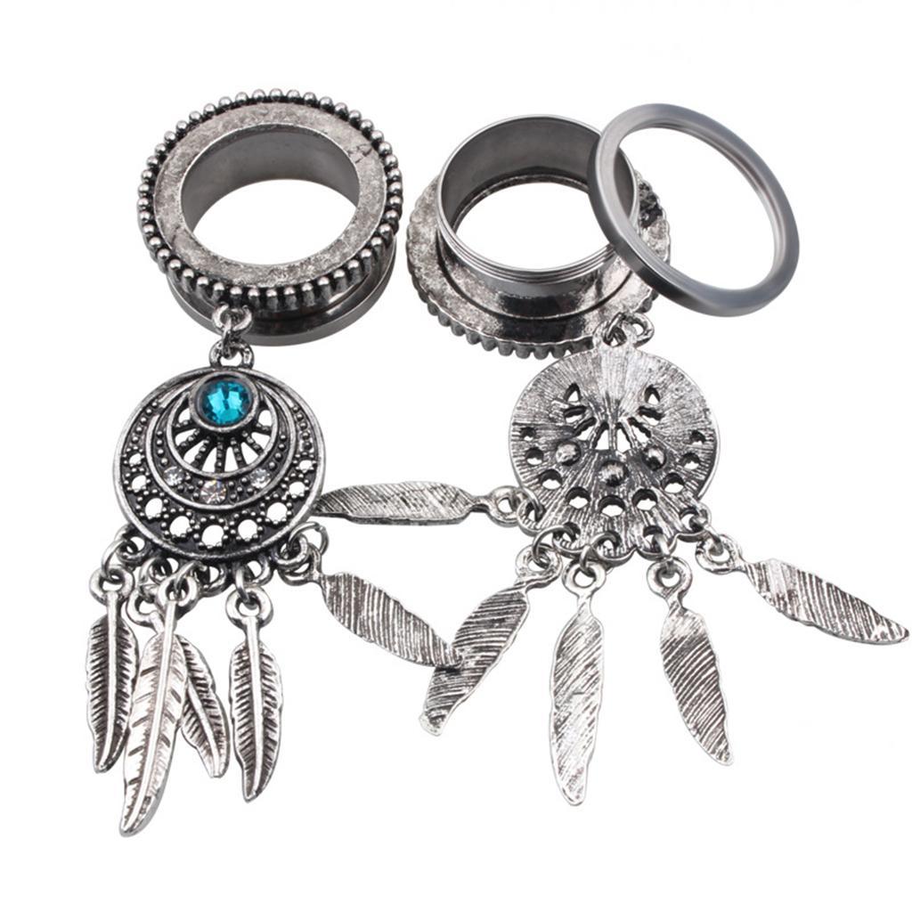 Tribe Crystal Dreamcatcher 5 Blatt Anhänger Ohr Plug Tunnel Screw