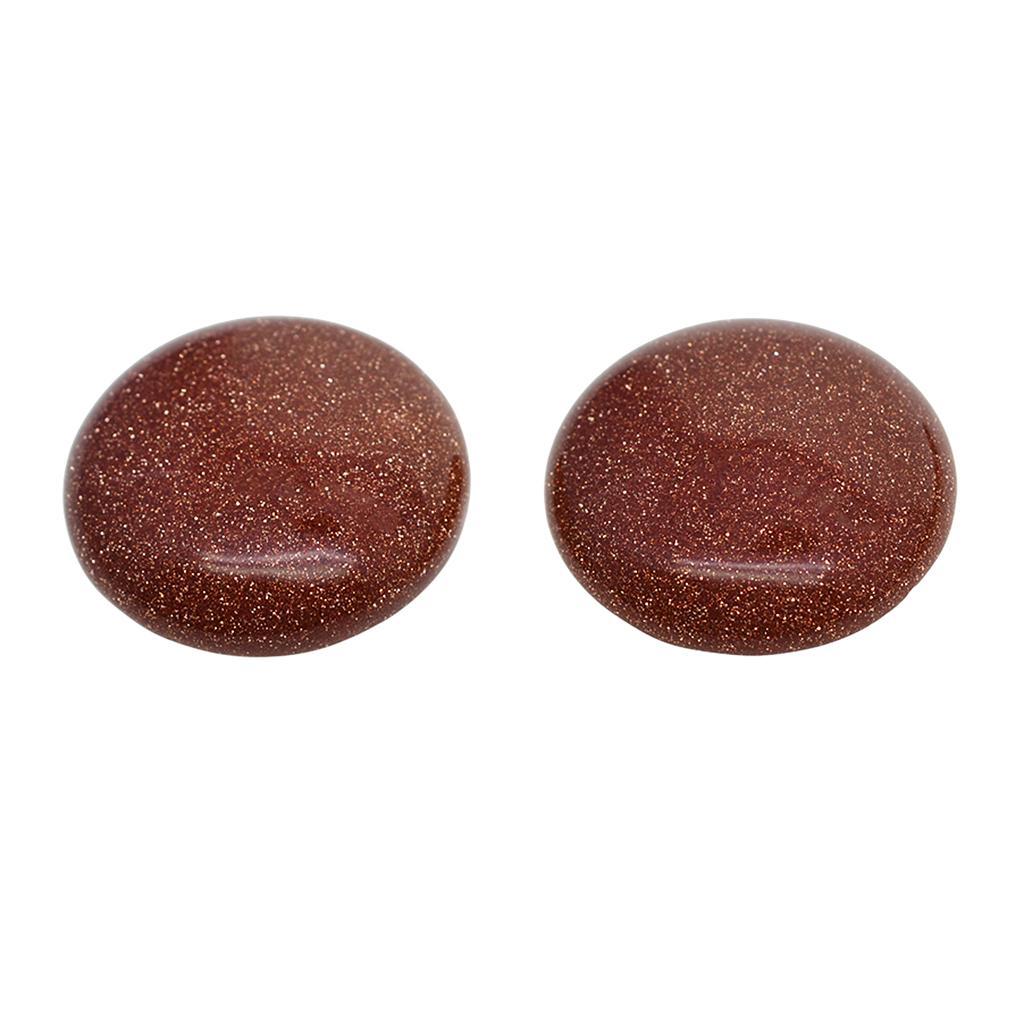 2Pcs 1/'/' Round Dome Cabochon Natural Bead Gemstones for Jewelry Making Craft