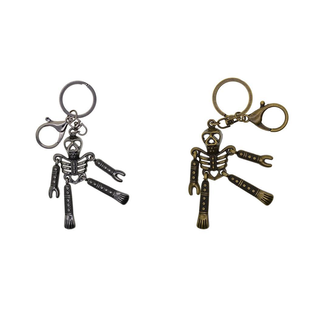 Skull Purse Bag Key Chain Ring Keyring Gift Lobster Swirl Carabiner Keychain