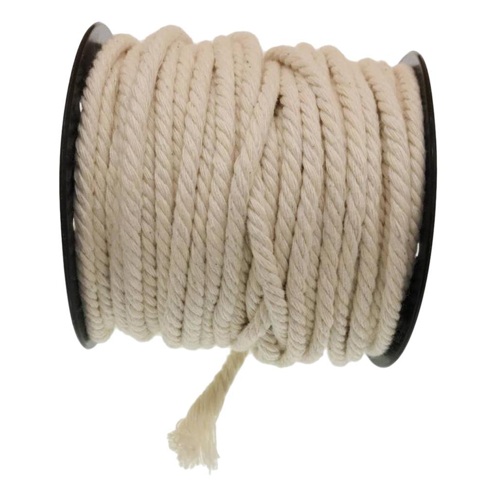 5 Sizes Natural Cotton Twisted Cord Rope Sash Craft Macrame Artisan String