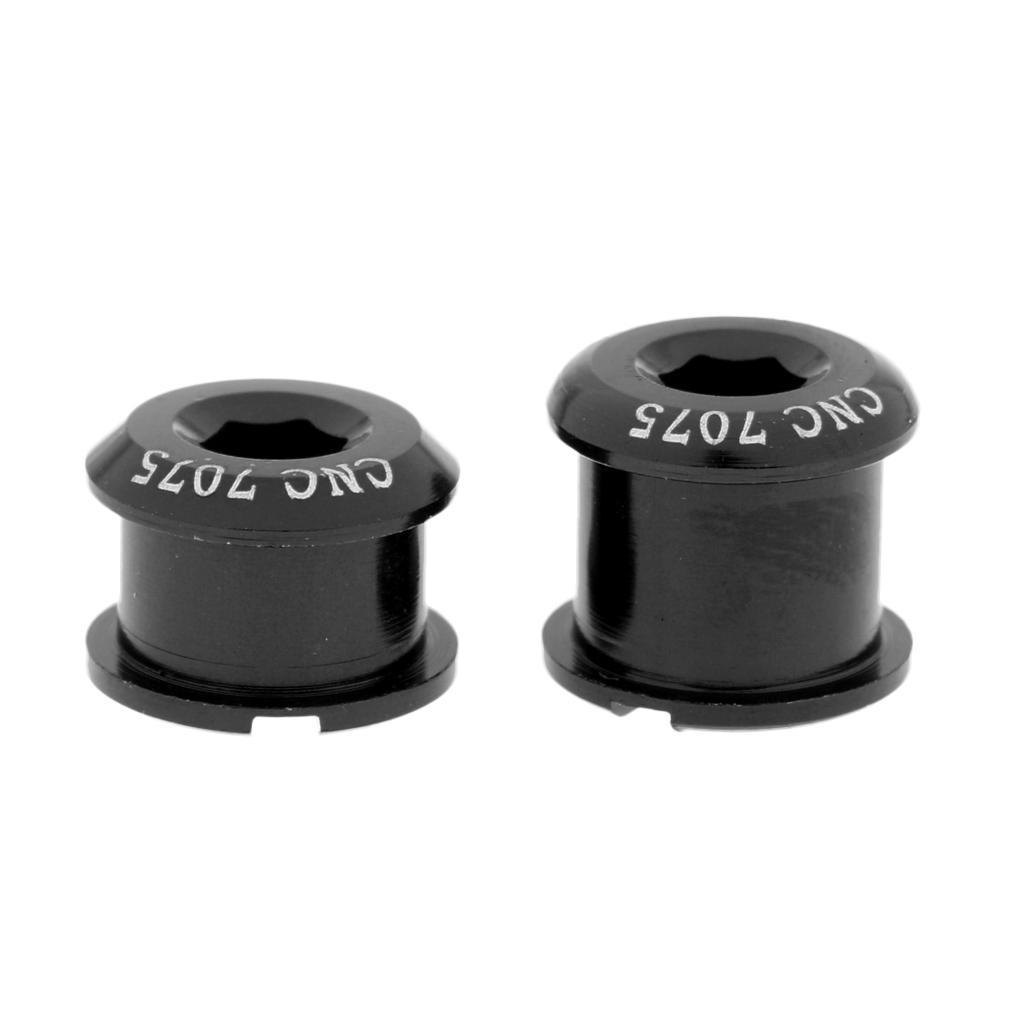 5Pcs Bike Crankset Chainring Bolts /& Nuts Chainwheel Bolts Screws M8x5mm//7mm