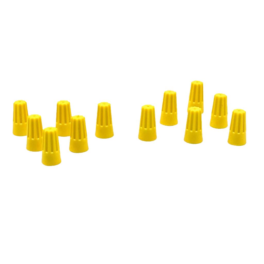 100 Pieces Electrical Wire Connector Twist-On Easy Screw On Type Caps Yellow