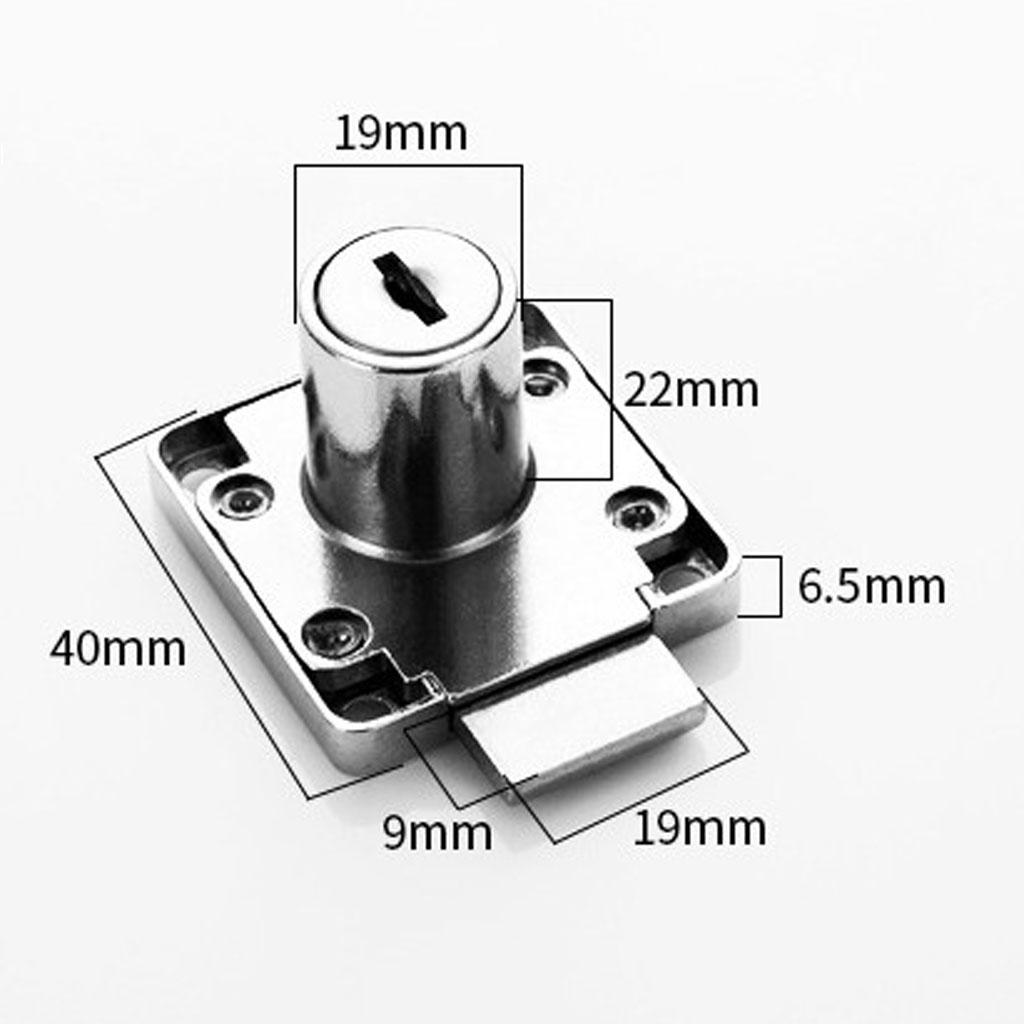 Office Desk Drawer Locker Cupboard Closet Security Lock Gold 22mm