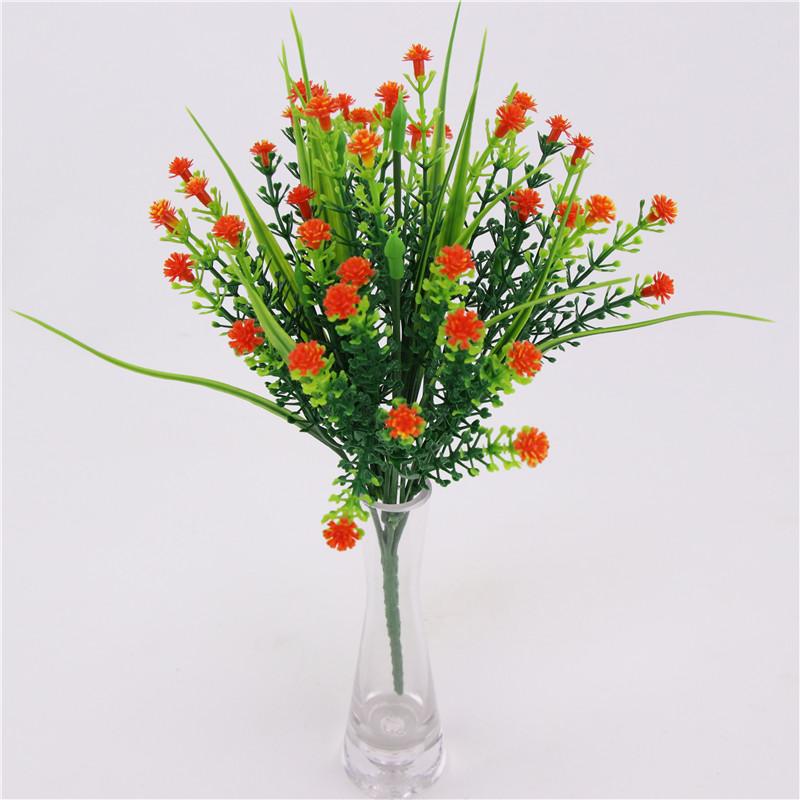 Artificial Plastic Simulation Gypsophila Flower Home Wedding Decor Orange