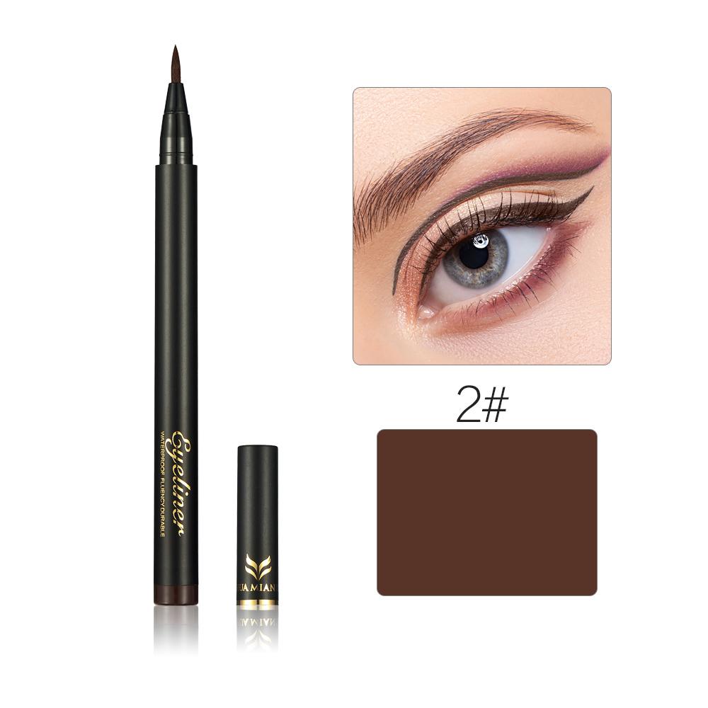 2pcs Waterproof Liquid Eyeliner Pencil Pen Quick-dry Longlasting Black+Brown