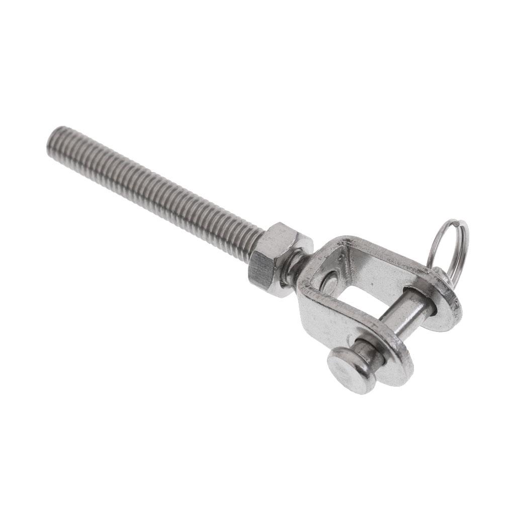 Stainless Steel Jaw Open Bolt & Nut Replacement Turnbuckle Rigging Screw M8