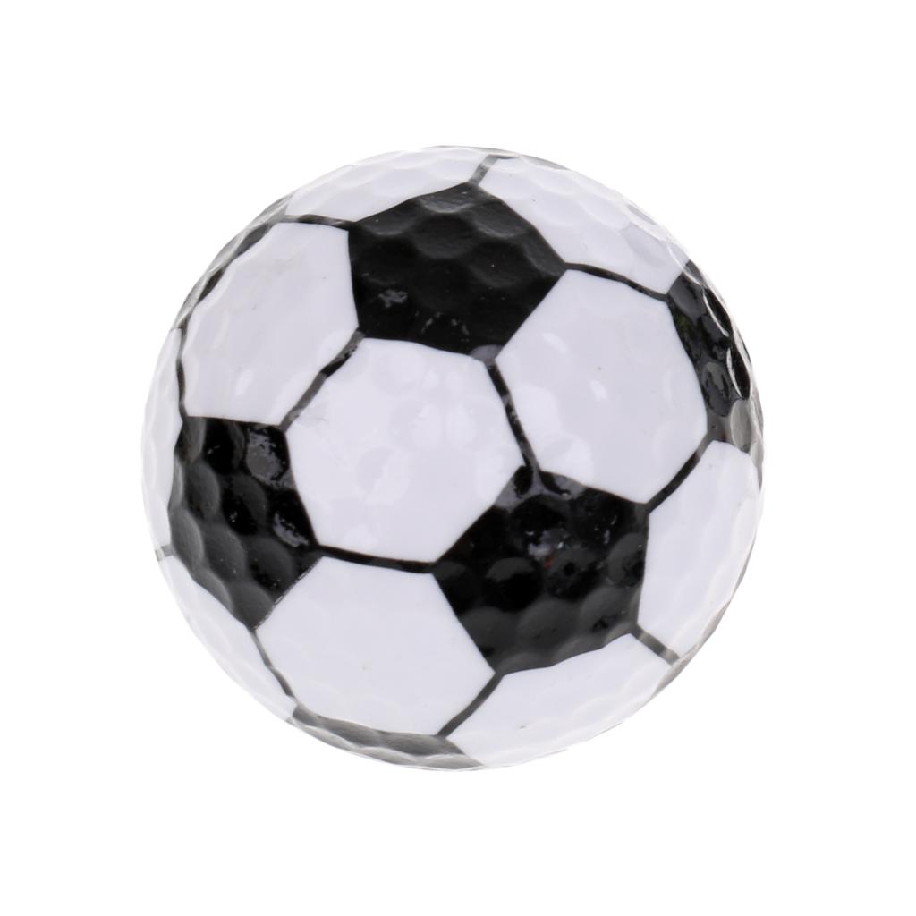 6 Pieces Football Pattern Novelty Golf Balls Set Practice Golf Accessory