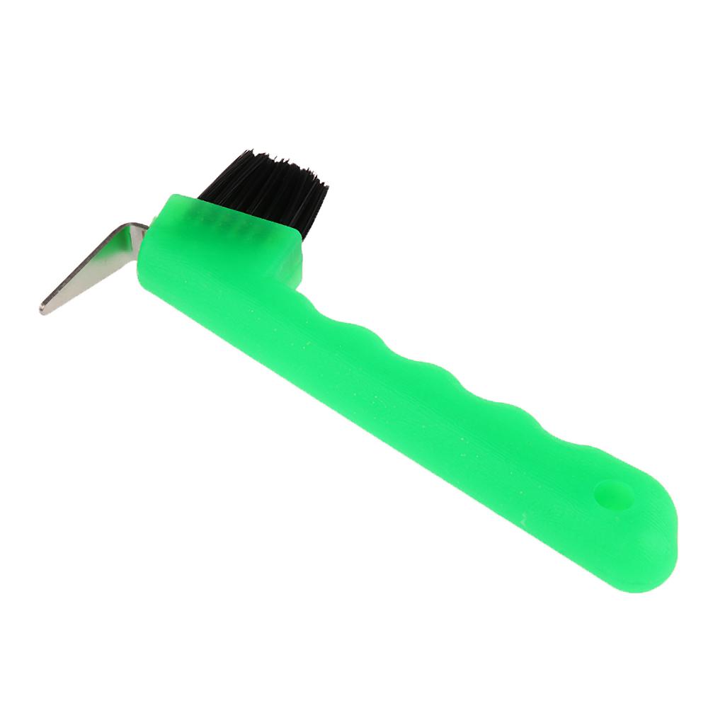 Hoof Pick with Brush Horse Grooming Equipment Tool Various Colors Green