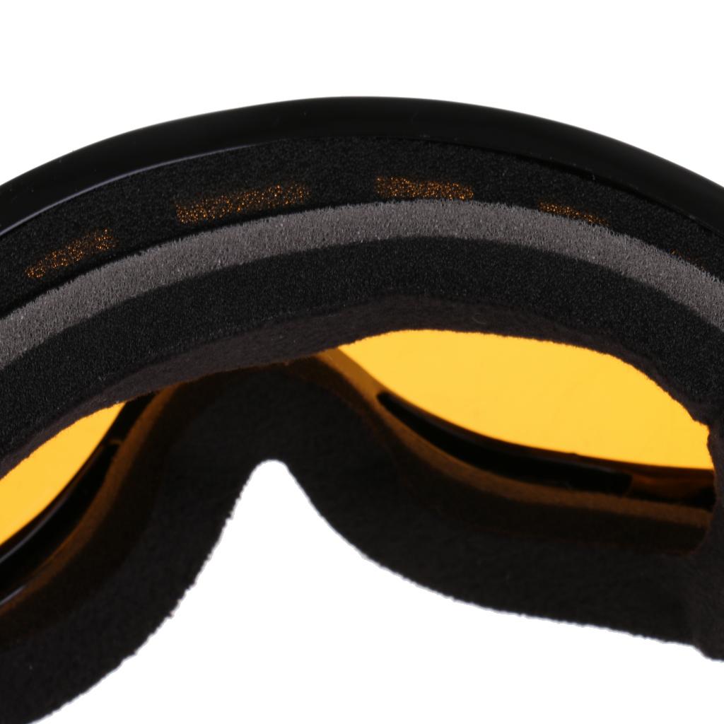 Professional Snowboarding Goggles Glasses Eye Protector Black Orange Lens