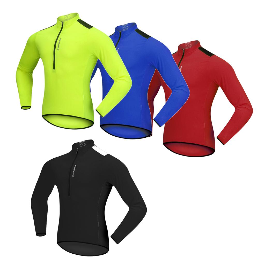 Cycling Long Sleeve Jersey Top Jacket Bicycle Shirt Clothing Black XXXL